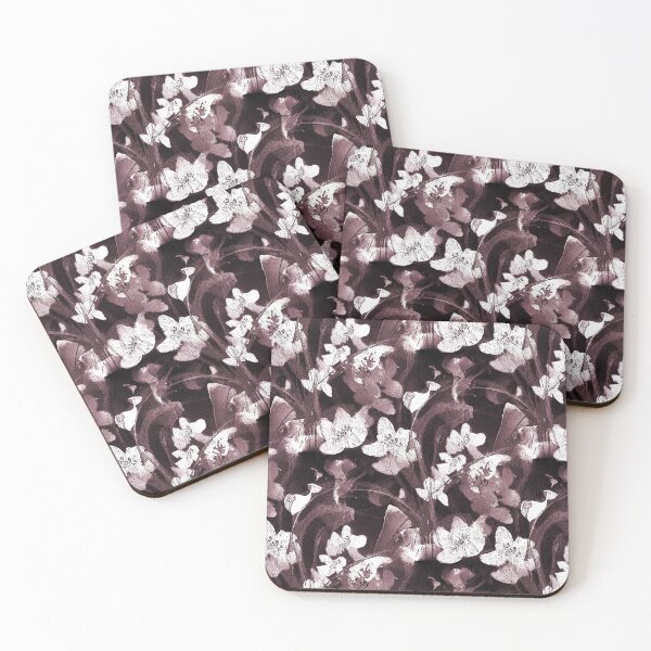 Item preview, Painterly Floral Pattern in Maroon and White designed and sold by Artistestella.
