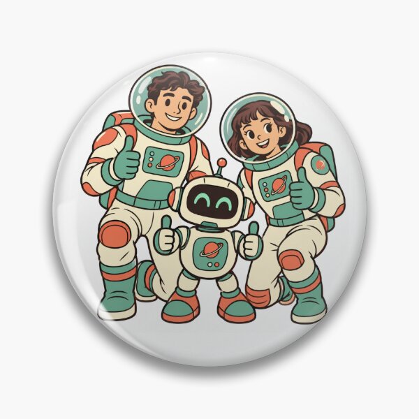 Item preview, Retro Space Explorers and Friendly Robot designed and sold by Master4art.