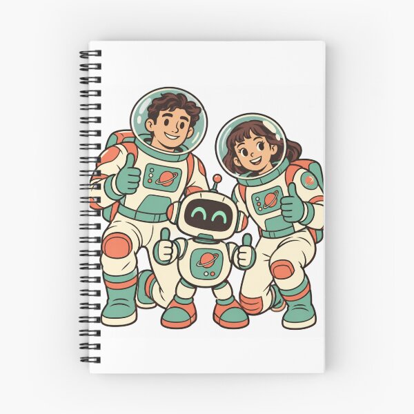 Item preview, Retro Space Explorers and Friendly Robot designed and sold by Master4art.