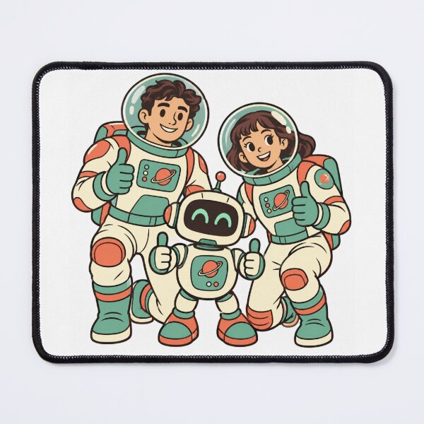 Item preview, Retro Space Explorers and Friendly Robot designed and sold by Master4art.