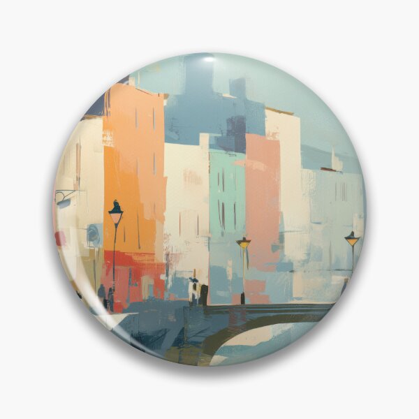 Item preview, Dublin River Bridge, Colorful Pastel Decor designed and sold by MarkedArtPrints.