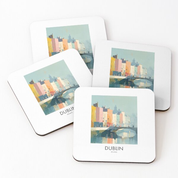 Item preview, Dublin River Bridge, Colorful Pastel Decor designed and sold by MarkedArtPrints.