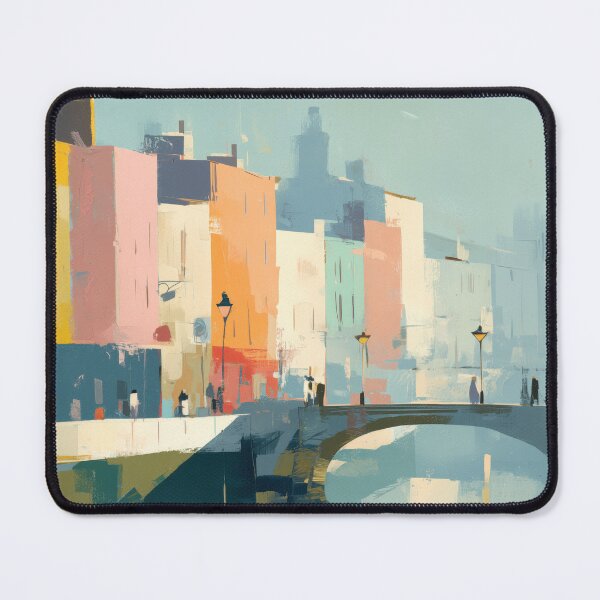 Item preview, Dublin River Bridge, Colorful Pastel Decor designed and sold by MarkedArtPrints.