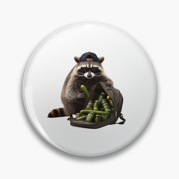 Item preview, Raccoon eating pickles designed and sold by zingbing.