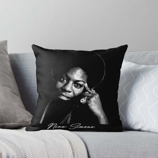 Item preview, Nina Simone Monochrome Closeup Portrait Design designed and sold by Beverly Newman.