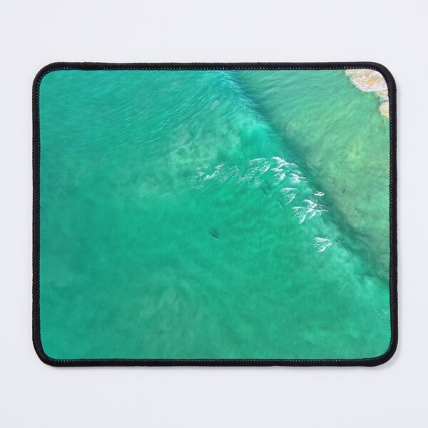 Item preview, Aerial drone shot of dolphins surfing designed and sold by Rachel Elizabeth Photography.