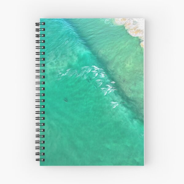 Item preview, Aerial drone shot of dolphins surfing designed and sold by Rachel Elizabeth Photography.