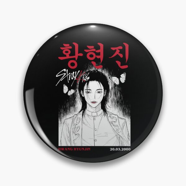 Item preview, Hwang Hyunjin Stray Kids Korean Typography Butterflies designed and sold by Bludragon07.