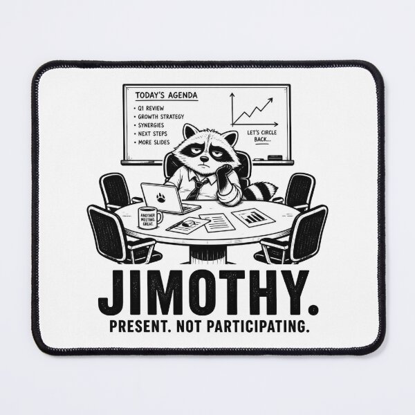 Item preview, Jimothy Present Not Participating Funny Raccoon designed and sold by Cavalier-org.