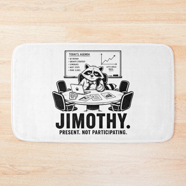 Item preview, Jimothy Present Not Participating Funny Raccoon designed and sold by Cavalier-org.