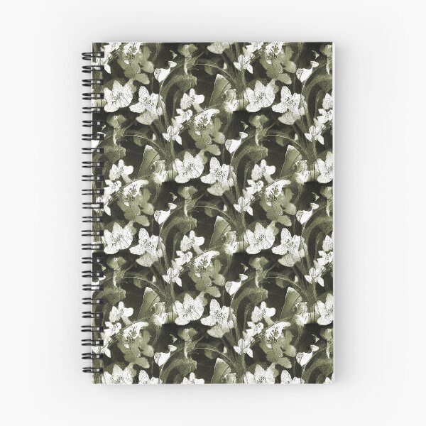 Item preview, Painterly Floral Pattern in Green and White designed and sold by Artistestella.