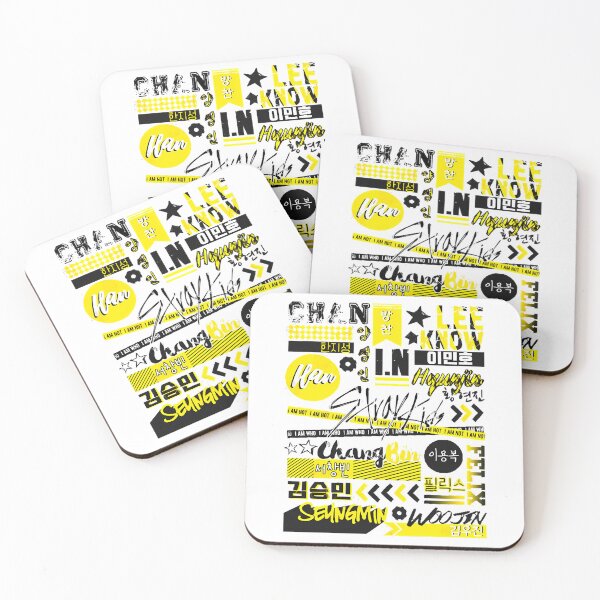 Item preview, Stray Kids Members Name Graffiti Yellow Black Collage designed and sold by Bludragon07.
