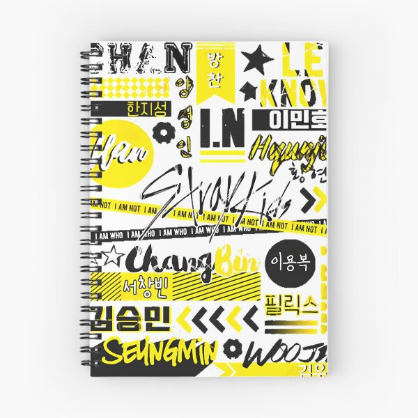 Item preview, Stray Kids Members Name Graffiti Yellow Black Collage designed and sold by Bludragon07.