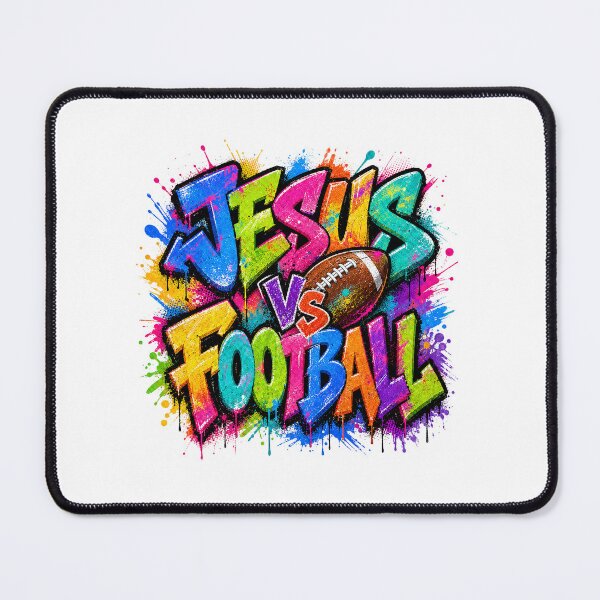 Item preview, Jesus Vs Football Colorful Graffiti Paint Splatter Graphic designed and sold by Derekquie.