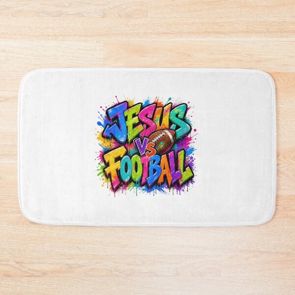 Item preview, Jesus Vs Football Colorful Graffiti Paint Splatter Graphic designed and sold by Derekquie.