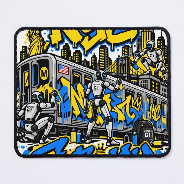 Item preview, Robots painting on a train designed and sold by chrishb2000.