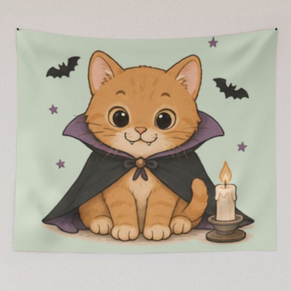 Item preview, Cute Vampire Cat designed and sold by MellowMunchkins.