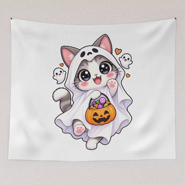 Item preview, Ghost Cat Vet Tech – Cute Veterinary Halloween Cat designed and sold by Bettybee00.