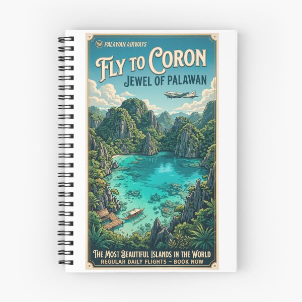 Item preview, Fly to Coron Jewel of Palawan Philippines Vintage Travel Poster designed and sold by Lost-Horizons.