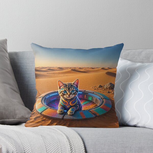 Item preview, Cyberpunk Cat and Space Portal designed and sold by Breezes-of-Ida.