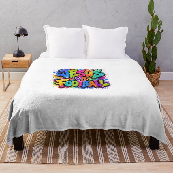 Item preview, Jesus VS Football Colorful Graffiti Splatter Paint Design designed and sold by Derekquie.