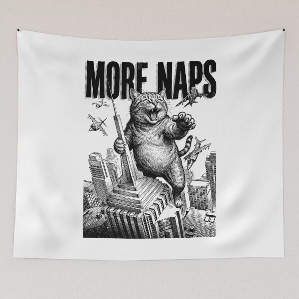 Item preview, Giant Monster Cat More Naps Funny Feline Cats Attitude designed and sold by GrandeDuc.