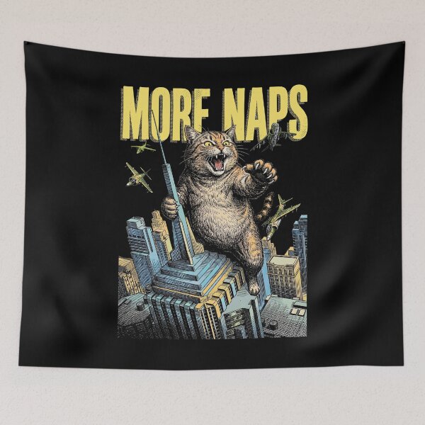 Item preview, Giant Monster Cat More Naps Funny Feline Cats Attitude designed and sold by GrandeDuc.