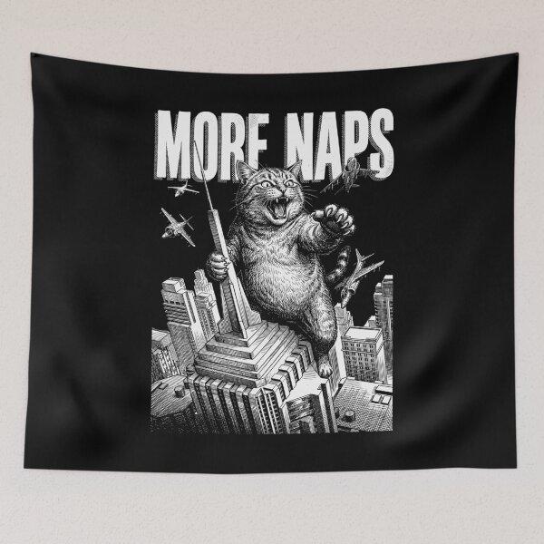 Item preview, Giant Monster Cat More Naps Funny Feline Cats Attitude designed and sold by GrandeDuc.