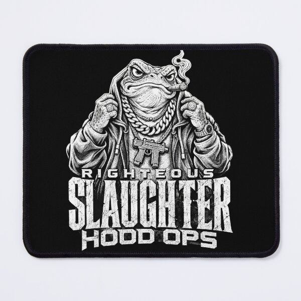 Item preview, GTA6 Righteous Slaughter Hood Ops Gangster Toad Black And White designed and sold by FelineFrenzyArt.