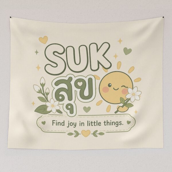 Item preview, Suk | Find Joy in Little Things – Cute Thai Soft Life | Soft Thailand™ designed and sold by CosmicQuietStudio.