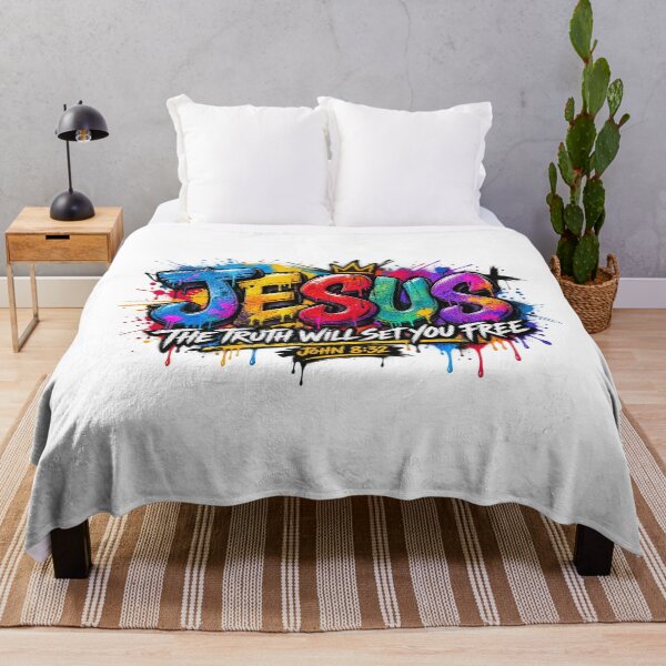 Item preview, Jesus The Truth Will Set You Free John 8:32 Graffiti Street Art designed and sold by Derekquie.
