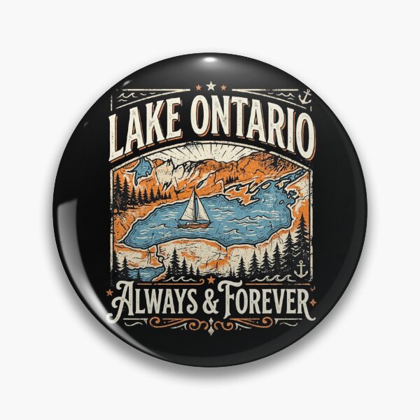 Item preview, Lake Ontario Always and Forever Retro Nature Graphic designed and sold by 519xdesign.