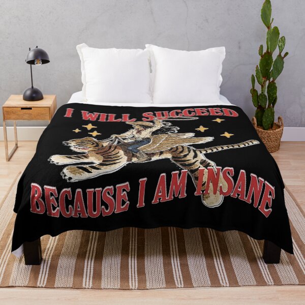 Item preview, I Will Succeed Because I Am Insane Funny Cowgirl Tiger designed and sold by EricCotanori.