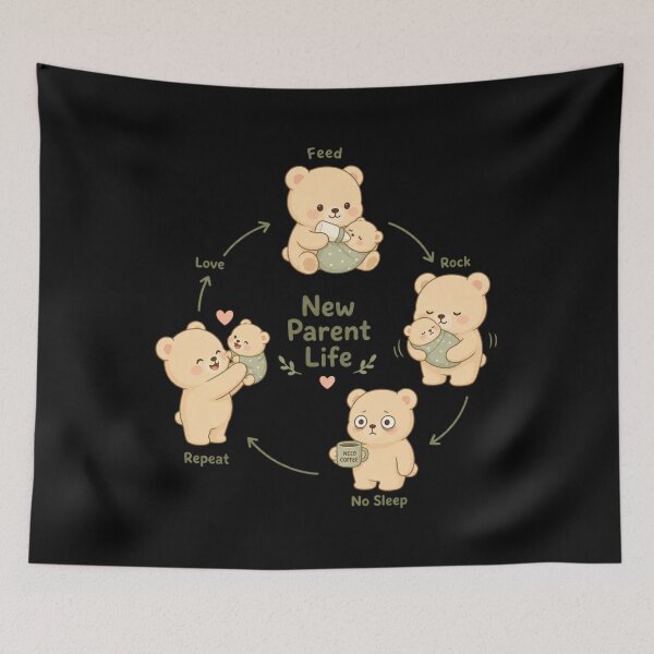 Item preview, Copy of Mom Life Loop Cycle Shirt | Cute Character Design designed and sold by MOCH- ART.