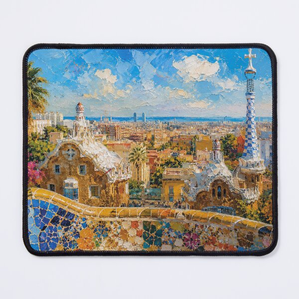Item preview, A painting of Barcelona, Spain – A Beautiful city in Europe. designed and sold by GalleryKauffeld.