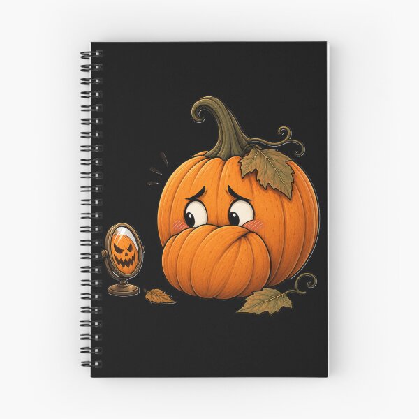 Item preview, The Shy Pumpkin – Funny Halloween Jack O Lantern Cartoon designed and sold by Jollivane Studio.