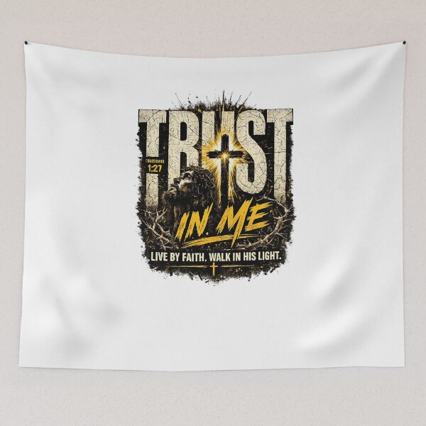Item preview, Trust In Me Live By Faith Walk In His Light Colossians 1:27 Vintage Jesus designed and sold by Derekquie.