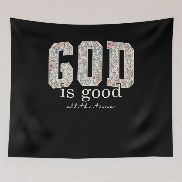 Item preview, God Is Good All The Time Christian Vintage Floral designed and sold by ellapaintcoast.
