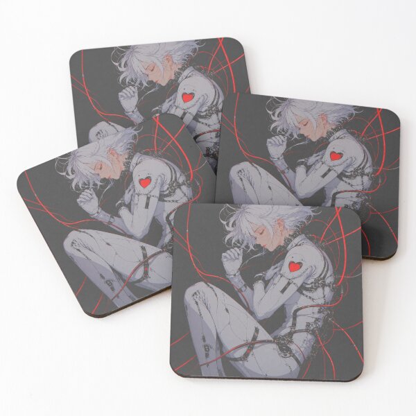 Item preview, Cyberpunk Android Girl Red Wire Sci Fi Anime Art designed and sold by Gingergarlic.