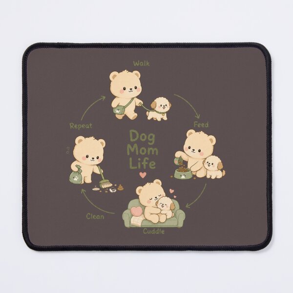 Item preview, Dog Mom Life Loop Cycle Shirt | Cute Character Design designed and sold by MOCH- ART.