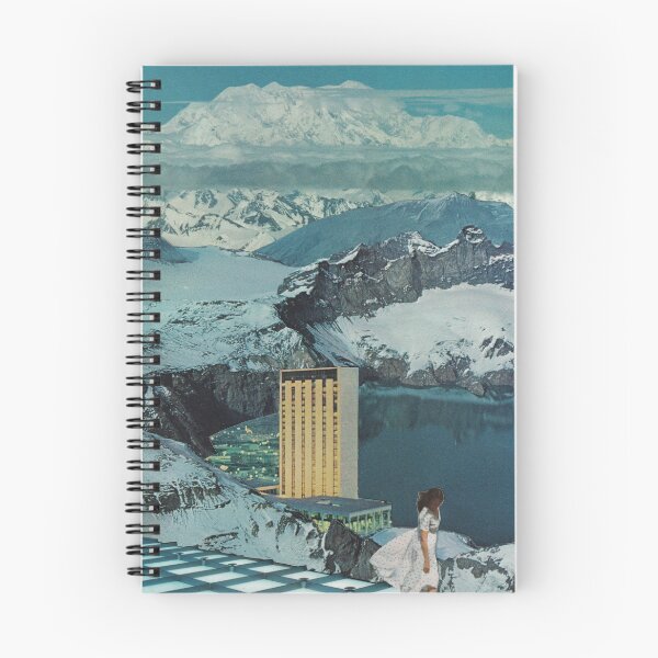 Item preview, blue woman city dreamcore mountain cyberpunk vintage designed and sold by seventies.collages.