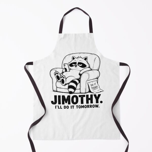 Item preview, Jimothy I'll Do It Tomorrow Funny Lazy Raccoon designed and sold by Cavalier-org.