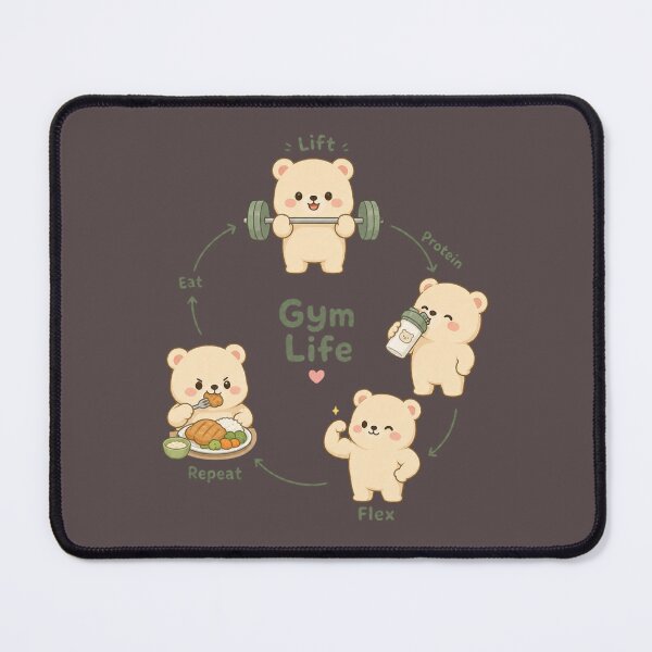 Item preview, Gym Life Loop Cycle Shirt | Cute Character Design designed and sold by MOCH- ART.