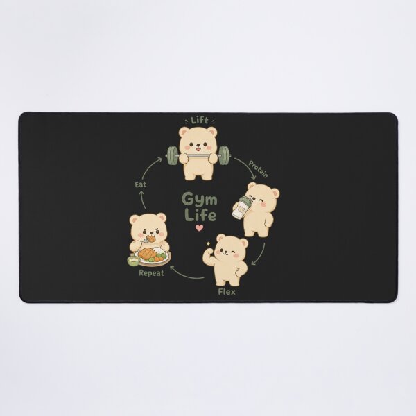 Item preview, Gym Life Loop Cycle Shirt | Cute Character Design designed and sold by MOCH- ART.