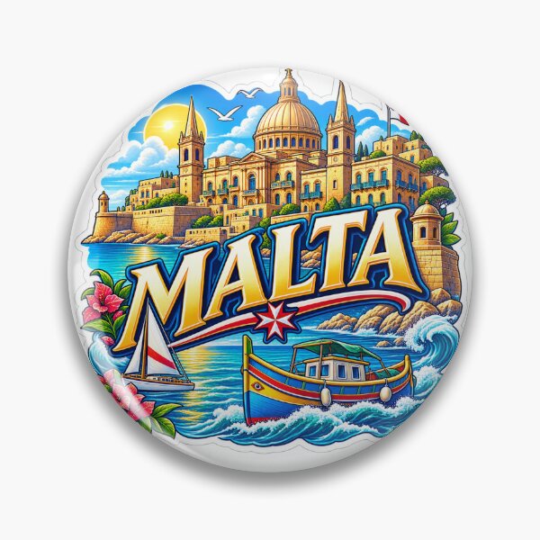 Item preview, Malta Mediterranean Escape – Valletta, Sea & Traditional Luzzu designed and sold by ChicClicker.