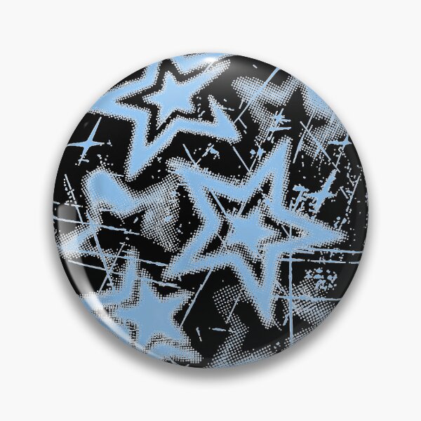 Item preview, Y2K Grunge Stars 2000s Blue Cyber Vintage Graphic designed and sold by EricCotanori.