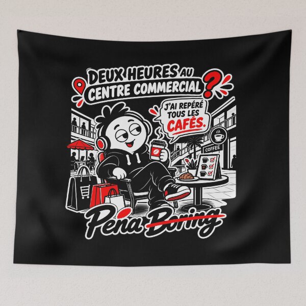 Item preview, Two hours at the mall? I've spotted all the cafes – Men's Shopping Humor designed and sold by J-Impression.