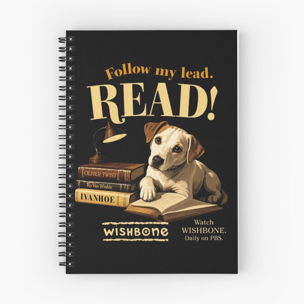 Item preview, Wishbone Dog Read Retro designed and sold by FieldsnancyArts.