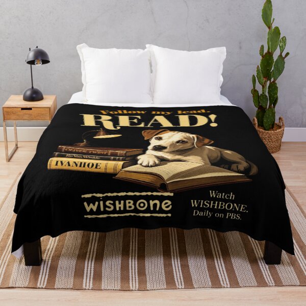 Item preview, Wishbone Dog Read Retro designed and sold by FieldsnancyArts.