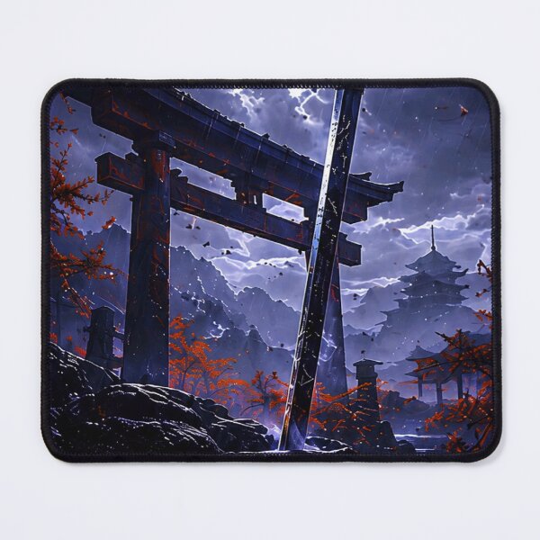 Item preview, Katana Sword by Torii Gate Stormy Night Japanese Anime Aesthetic Art designed and sold by LYAN-STORE.